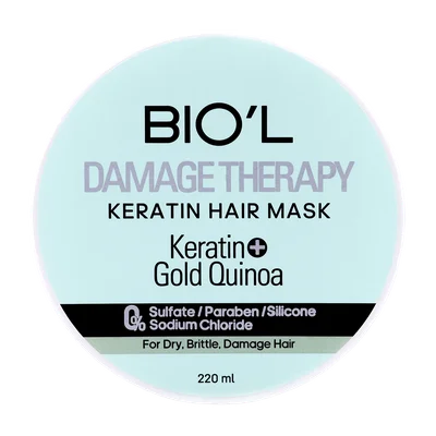 تصویر ماسک موهای خشک کراتین و کینوا دمیج تراپی بیول 220 میلی لیتر