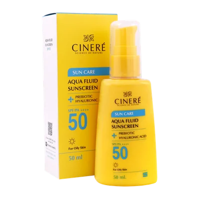 تصویر ضد آفتاب فلوئید SPF50 پوست چرب سینره