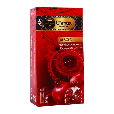 تصویر کاندوم خاردار شیاردار انار MAGIC کلایمکس 12 عددی