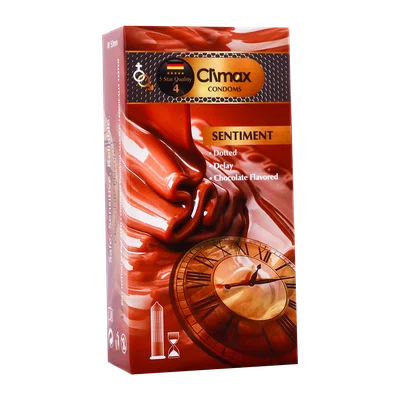 تصویر کاندوم خاردار شکلاتی کلایمکس 12 عددی