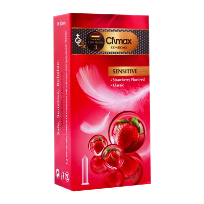 تصویر کاندوم ساده سنسیتیو کلایمکس 12 عددی