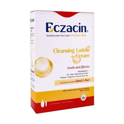 تصویر پک لوسیون شوینده و کرم اگزاسین