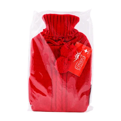 تصویر کیسه آب گرم امسیگ مدل HB202 Plus قرمز بافتنی