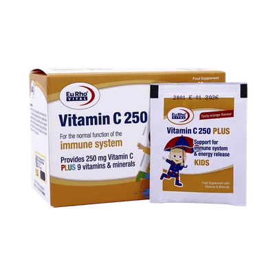 تصویر ساشه ویتامین سی 250 پلاس کیدز یوروویتال