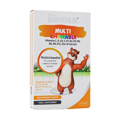 تصویر قرص مولتی ویتامین جویدنی فیشر کیندر