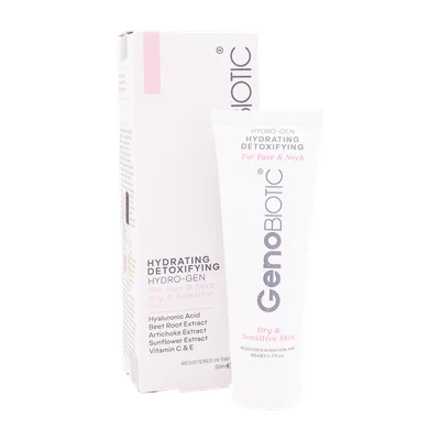 تصویر کرم آبرسان صورت و گردن پوست خشک ژنوبایوتیک