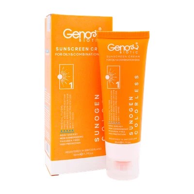 تصویر ضد آفتاب پوست چرب SPF50 سانوژن ژنوبایوتیک