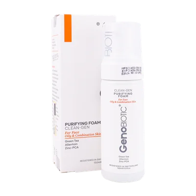 تصویر فوم شستشوی صورت پوست چرب کلین ژن ژنوبایوتیک