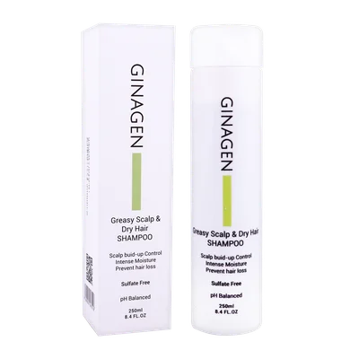 تصویر شامپو کف سر چرب و ساقه مو خشک ژیناژن