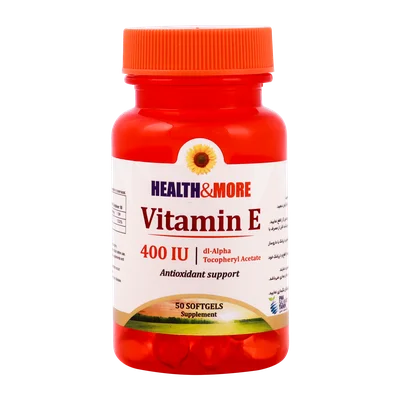 تصویر کپسول ویتامین ای 400 هلث اند مور