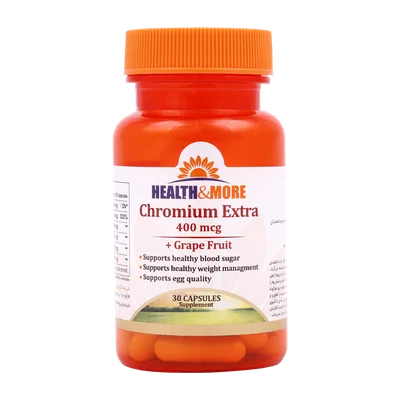 تصویر کپسول کروم اکسترا 400 میکروگرمی هلث اند مور