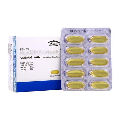 تصویر کپسول روغن ماهی دی اچ ای بالا آکواتیک کارن