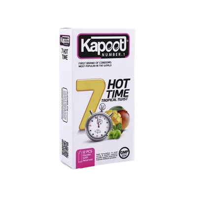 تصویر کاندوم تاخیری 7 Hot Time کاپوت 12 عددی