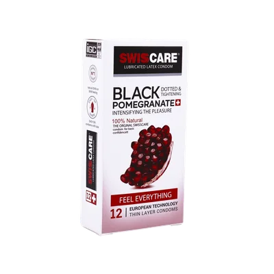 تصویر کاندوم انار سیاه سوئیس کر 12 عددی
