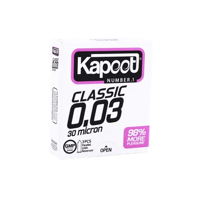 تصویر کاندوم خیلی نازک 30 میکرون کاپوت 3 عددی