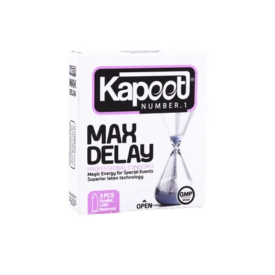 تصویر کاندوم تاخیری Max Delay کاپوت 3 عددی