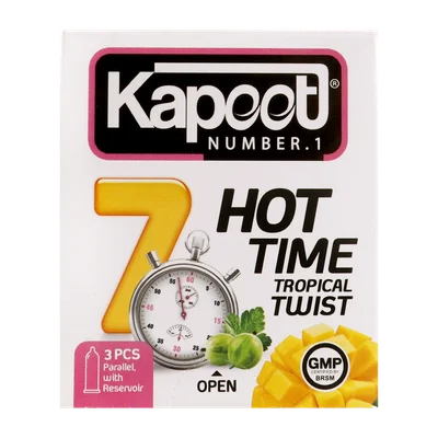 تصویر کاندوم تاخیری 7 Hot Time کاپوت 3 عددی