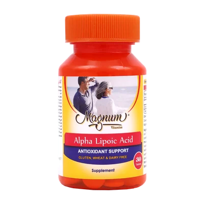 تصویر قرص آلفا لیپوئیک اسید مگنوم ویتامینز 30 عددی