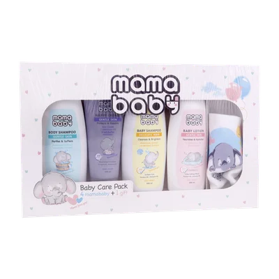 تصویر پک سیسمونی و مراقبت از نوزاد ماما بیبی به همراه پیشبند طرحدار