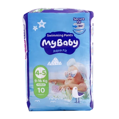 تصویر پوشک استخری مای بیبی سایز 4 تا 5 متوسط 10 عددی