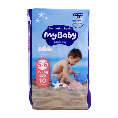 تصویر پوشک استخری مای بیبی سایز 5 تا 6 بزرگ 10 عددی
