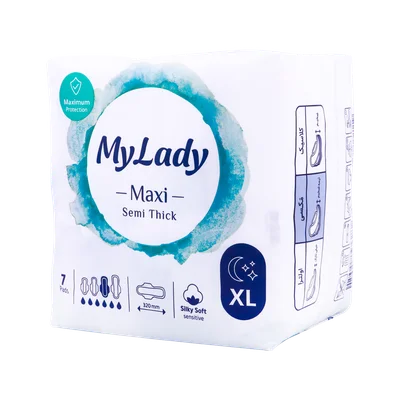 تصویر نوار بهداشتی مکسی نیمه ضخیم خیلی بزرگ ابریشمی مای لیدی