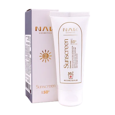 تصویر ضد آفتاب SPF50 بی رنگ مات پوست چرب ناک