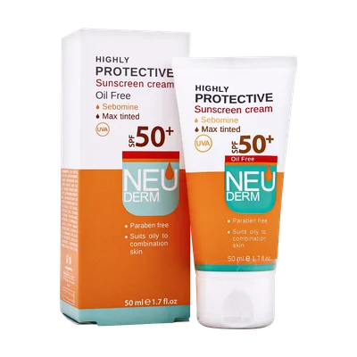تصویر ضد آفتاب هایلی پروتکتیو SPF50 نئودرم پوست چرب