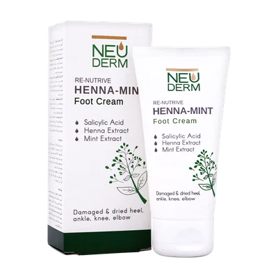 تصویر کرم ترک پا رینوتریو نعنا و حنا نئودرم