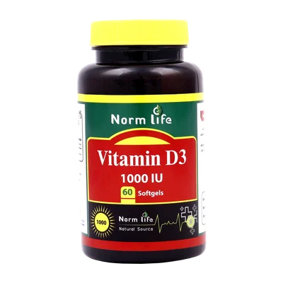 تصویر کپسول ویتامین D3 1000 نورم لایف