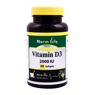 تصویر کپسول ویتامین D3 2000 نورم لایف