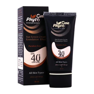 تصویر ضد آفتاب رنگی کرم پودری SPF40 فیتو وان