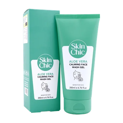تصویر ژل شستشوی صورت آلوئه ورا اسکین شیک پوست حساس