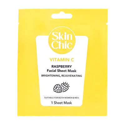 تصویر ماسک صورت ورقه ای ویتامین سی و تمشک اسکین شیک