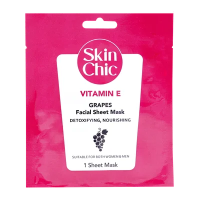 تصویر ماسک ورقه ای ویتامین ای و انگور اسکین شیک