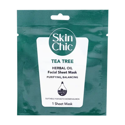 تصویر ماسک صورت ورقه ای درخت چای اسکین شیک