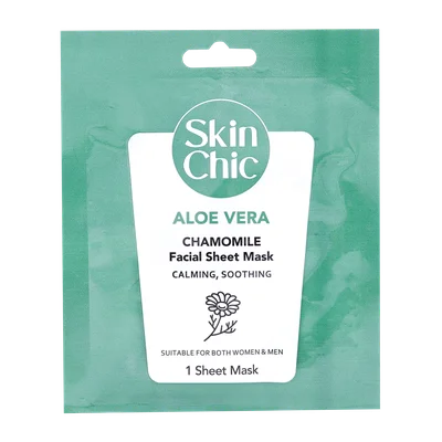 تصویر ماسک ورقه ای آلوئه ورا و بابونه اسکین شیک