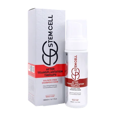 تصویر شامپو فوم بعد از کاشت مو استم سل