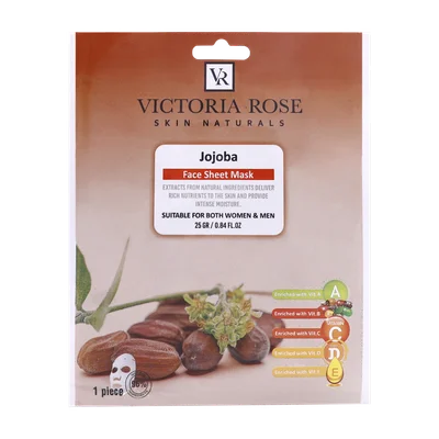 تصویر ماسک ورقه ای صورت جوجوبا ویکتوریا رز