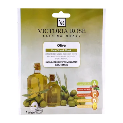 تصویر ماسک صورت ورقه ای زیتون ویکتوریا رز