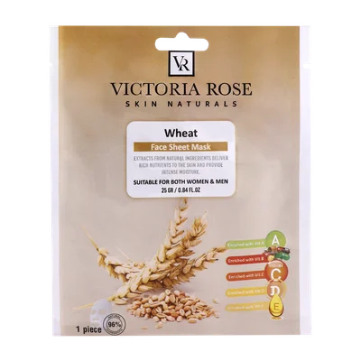 تصویر ماسک ورقه ای صورت عصاره گندم ویکتوریا رز