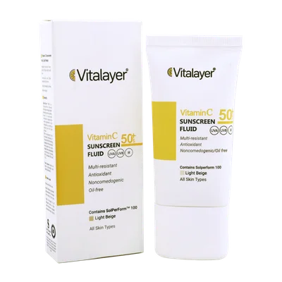 تصویر فلوئید ضد آفتاب SPF50 ویتامین سی ویتالیر