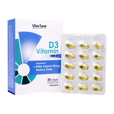 تصویر کپسول ویتامین D3 1000 ویواتیون