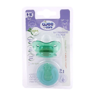 تصویر پستانک ارتودنسی و بند سیلیکونی وی کر از 6 تا 12 ماهگی کد P151