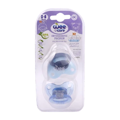 تصویر پستانک دوقلوی تا 6 ماهگی قابل استریل در مایکروفر وی کر کد P137 