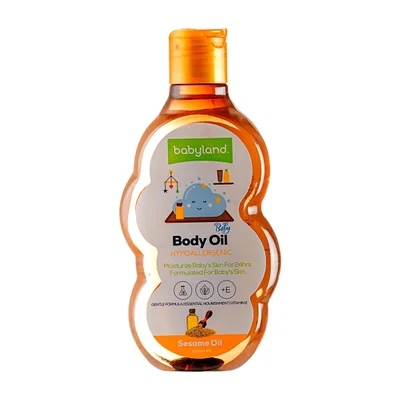 تصویر روغن بدن بچه کنجد و ویتامین ای بی بی لند