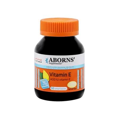 تصویر کپسول ویتامین E 400 ابورنز 50 عددی
