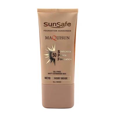 تصویر ضد آفتاب کرم پودری و پرایمری مکیسان SPF50 سان سیف