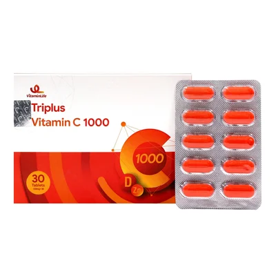 تصویر قرص تری پلاس ویتامین سی 1000 ویتامین لایف