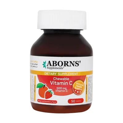تصویر قرص جویدنی ویتامین سی ابورنز